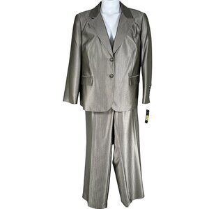 NWT John Meyer Collection By Jacques Moiner Womens 18W Blazer Pants Power Suit